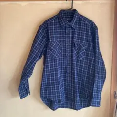 UNIQLO ネルシャツ L ネイビー系