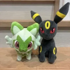ポケモン　ニャオハ　ブラッキー　ぬいぐるみセットのサムネイル