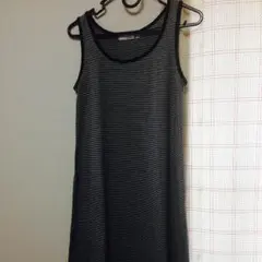 ボーダーノースリーブワンピ