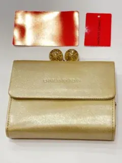 新品　シャルルジョルダン　キャンディ　がま口　二つ折り　財布　ゴールド　牛革 2025年最新】CHARLES JOURDAN レディース 折り財布の人気アイテム