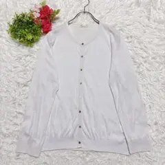 【イッツインターナショナル】カーディガン（S）ライトグレー系 薄手 シンプルのサムネイル