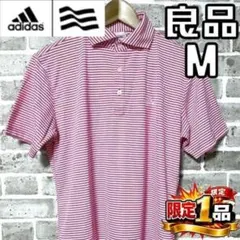 【早い者勝ち✨】アディダスゴルフ メンズ 半袖 ポロシャツ M ピンク系のサムネイル