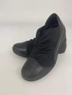 ムーンスター イブ 24.0 4E 幅広 外反母趾 コンフォート スリッポン 黒