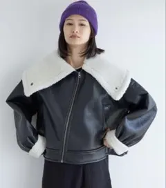 【タグ付き未使用品】LOWRYS FARM ビッグ襟　アシメ　ブルゾン