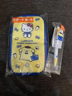 LAWSON サンリオキャラクターズ ポーチきいろ・ボールペンA 2点セット