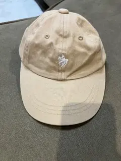 POLO ベージュキャップ子ども用 48cm シンプル 刺繍入り 帽子