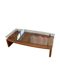 極美品】hukla モダンガラステーブル フクラ コーヒーテーブル - メルカリ