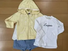 ベビー　女の子　パーカー　ロンT セット