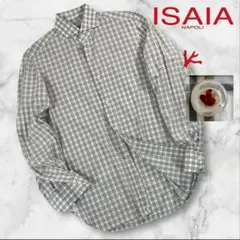 極美品 ISAIA Napoli ドレスシャツ サイズ15/38(M相当)のサムネイル