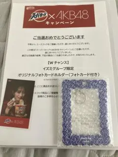 エースコック　向井地美音　AKB48 フォトカードホルダー　フォトカード付