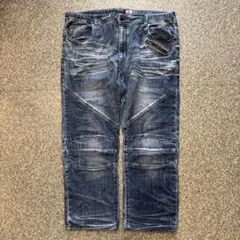 【300円オークション】AVAILMODE バイカーデニムパンツ 極太 雰囲気