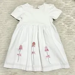 moo non non サイズ100 半袖ワンピース 立体ブーケ 花 きれいめのサムネイル