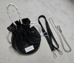 しまむら mayo 巾着ショルダーバッグ♥BLACK
