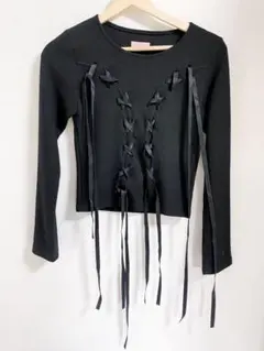 lilLilly 長袖 レースアップ トップスのサムネイル