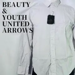 BEAUTY&YOUTH スモールドットシャツ S コットン 日本製 未使用