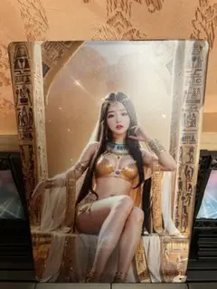 エジプト風ビューティフルガール ブリキ プレート