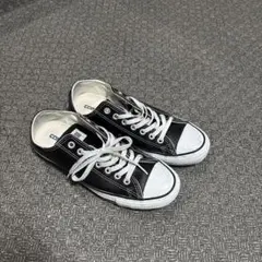 【27】コンバース　レザー　オールスター　ブラック