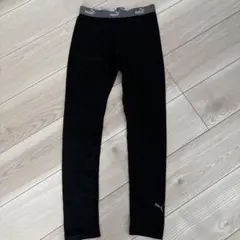 PUMA ブラック タイツ ロゴ入り