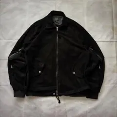 y2k black CASPER JOHN AIVER suede jacket