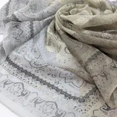 HARDY AMIES ハーディエイミス シルクスカーフ ペイズリー柄 75cmのサムネイル