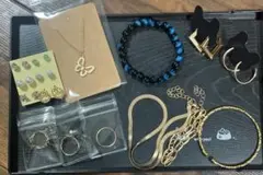 ア*ラ様 まとめ売り ネックレス ピアス ブレスレット 指輪 18KGP入り