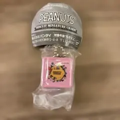 PEANUTS ビスケットミニチュアチャーム エンボス缶(メープル)ピンク