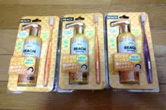REACH ホワイトニング　ポンピング歯磨、歯ブラシ　3個セット