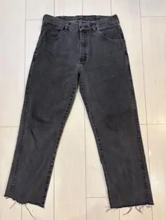 90s Rustler ブラックデニムパンツ カットオフ