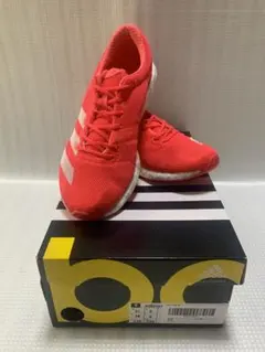 milk tea様アディゼロ サブ2 ランニング レディース 23.5㎝ レッド