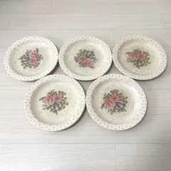 ★値下げ中★オールドノリタケ 花柄プレート 5枚セット アンティーク 取り皿のサムネイル