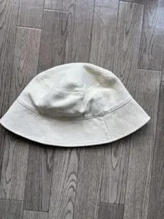 アイボリー コーデュロイ バケットハット