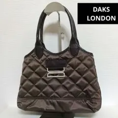 DAKS ダックス ハンドバッグ キルティング チェック ブラウン