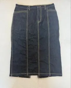 希少 ヒステリックグラマー ブラックデニム スカート ダメージ加工 スタッズ M HYSTERIC GLAMOUR（ヒステリックグラマー）の「スクラッチロング