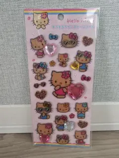 正規品　キラキララインストーンシール日焼けキティ