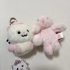 ハムスター　韓国　キーホルダー　ぬいぐるみ　ピンク　うさぎ