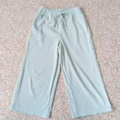 GU ライトブルー ワイドパンツ　120