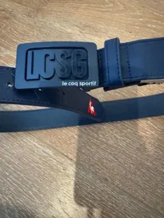 le coq sportif 黒 LCSG ベルト　ゴルフ　レディース
