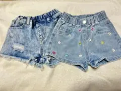 デニムショートパンツ2点セット　90サイズくらい