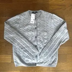 ユニクロ ケーブルクルーネックカーディガン