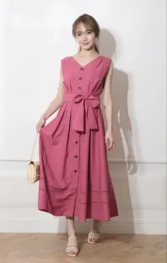 新品タグ付き❗️Apuwiser-riche ピンクワンピース❣️