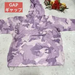 GAP ギャップ 紫迷彩 フード プルオーバージャケット アウトドア