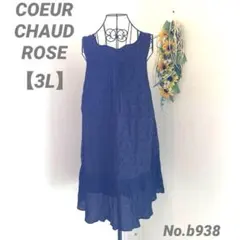 COEUR CHAUD ROSE ノースリーブワンピース　3L チュニック　花柄