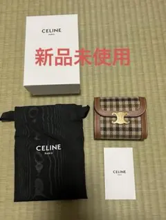 CELINE 三つ折り財布 スモールウォレット チェック柄のサムネイル