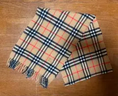 【美品・英国製】バーバリー ウールマフラー ノバチェック柄