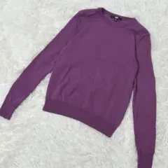 【c3016】UNIQLO ニット　セーター　パープル クルーネック 長袖