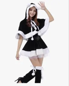 サンタコス 黒 クリスマス コスプレ ブラック 猫耳