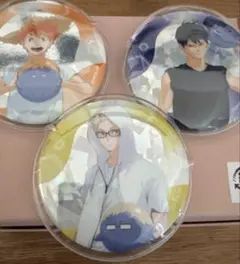 ハイキュー 日向翔陽 影山飛雄 月島蛍トレーディング缶バッジビーチボールver.