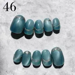 46★ネイルチップ★ハンド★24枚セット★ショートオーバル