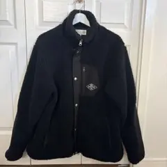 DUFFER!!フリースジャケット ブラック フード付き