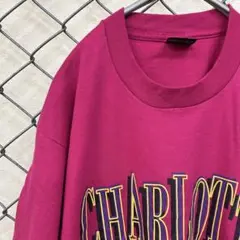 90sヴィンテージ シングルステッチ Tシャツ L アメカジ古着 USA ピンク